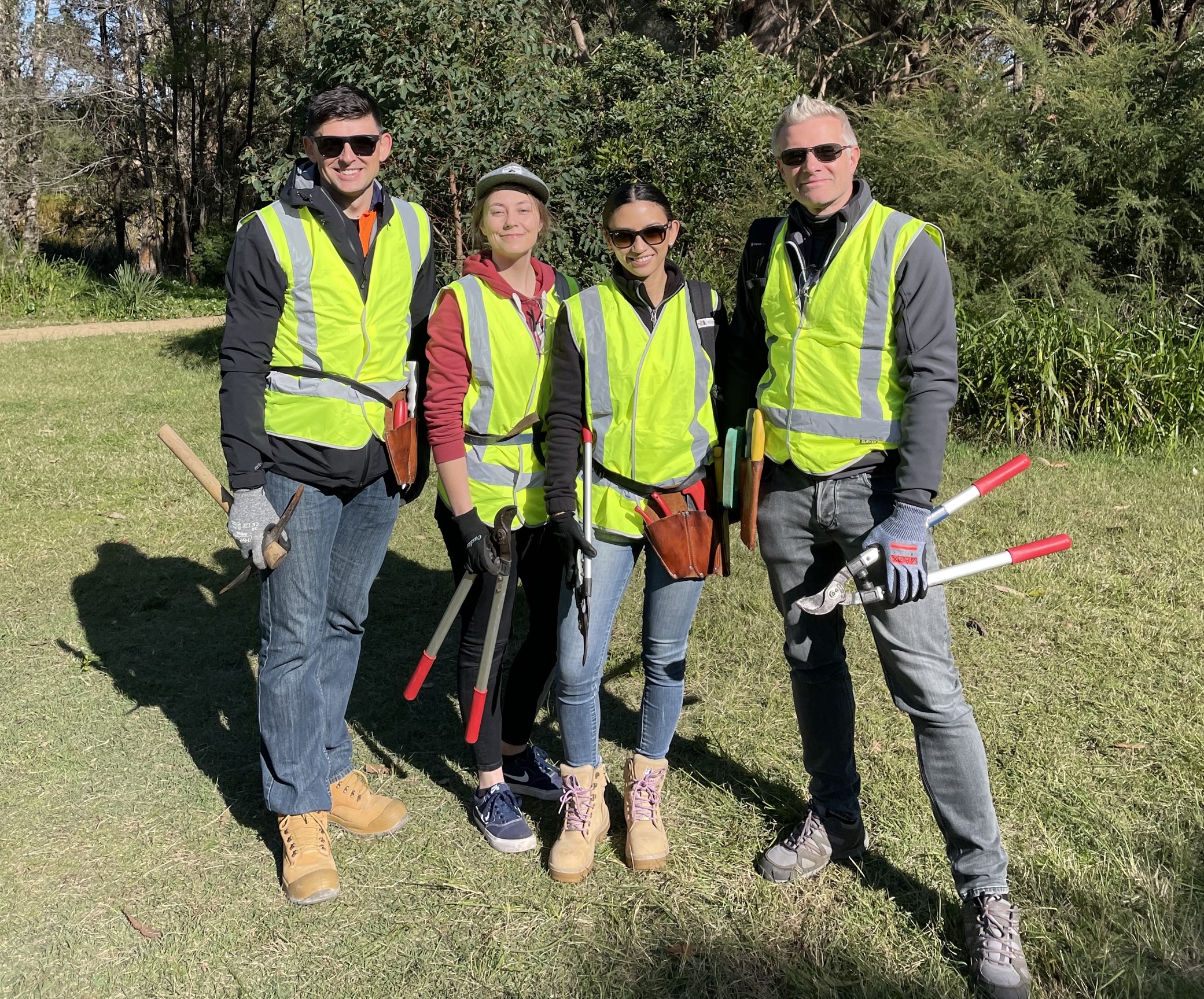 Air Quality team on their volunteer day